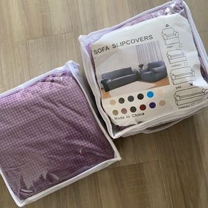 Lavender couch slip covers